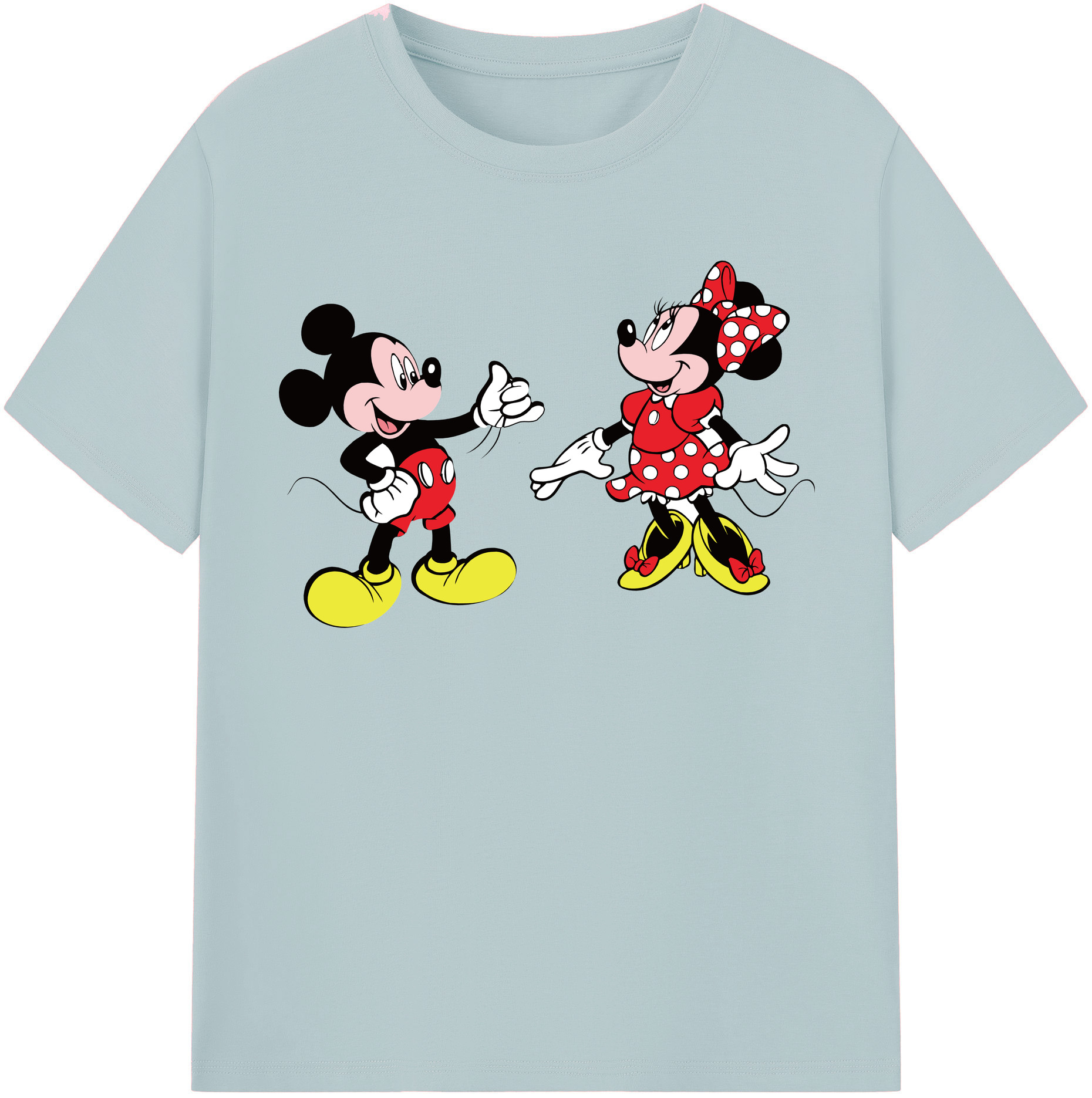 （画像用） ミッキーマウス Mickey Mouse 綿100％半袖Tシャツ（フロントプリント）